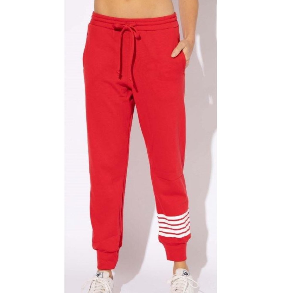 NWT Sub-Urban Riot Cherry Sweats with White Stripe